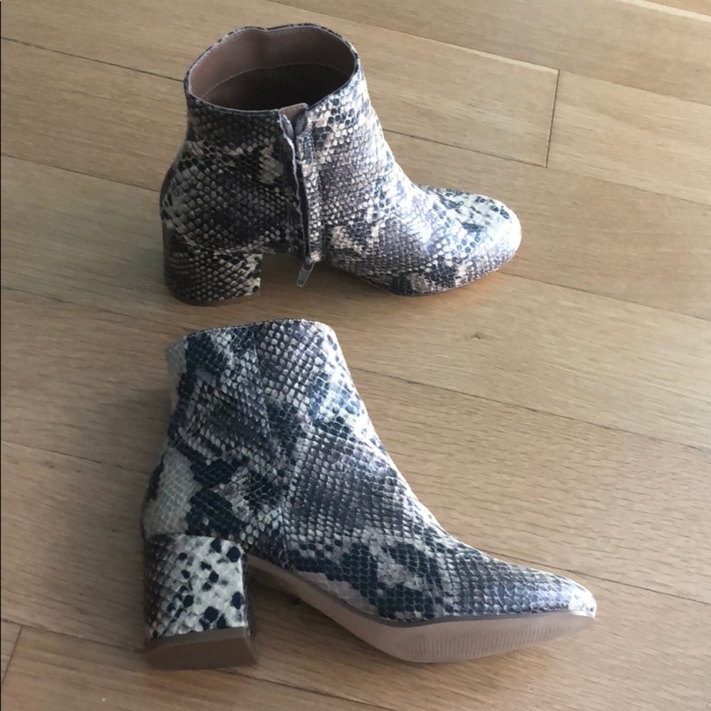 Snakeskin Booties